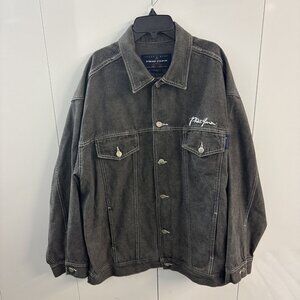 Phat Farm Men’s Gray Denim Jean Jacket XL L Dark Wash All Labels Intact